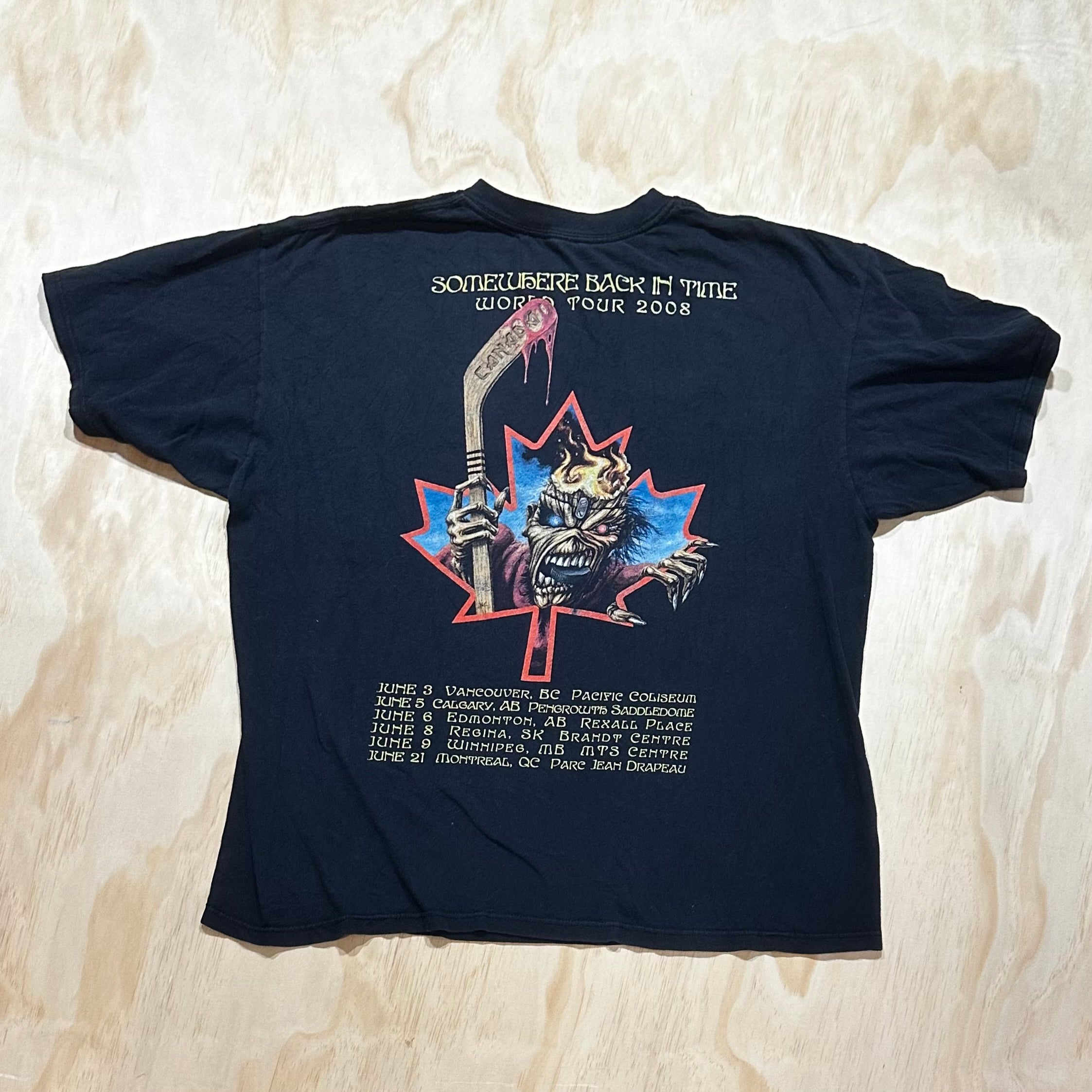 アイアンメイデン(IRON MAIDEN) ワールドツアー 2008 Tシャツ Vintage 2008 Iron Maiden Team Canada Hockey Shirt – Mintage