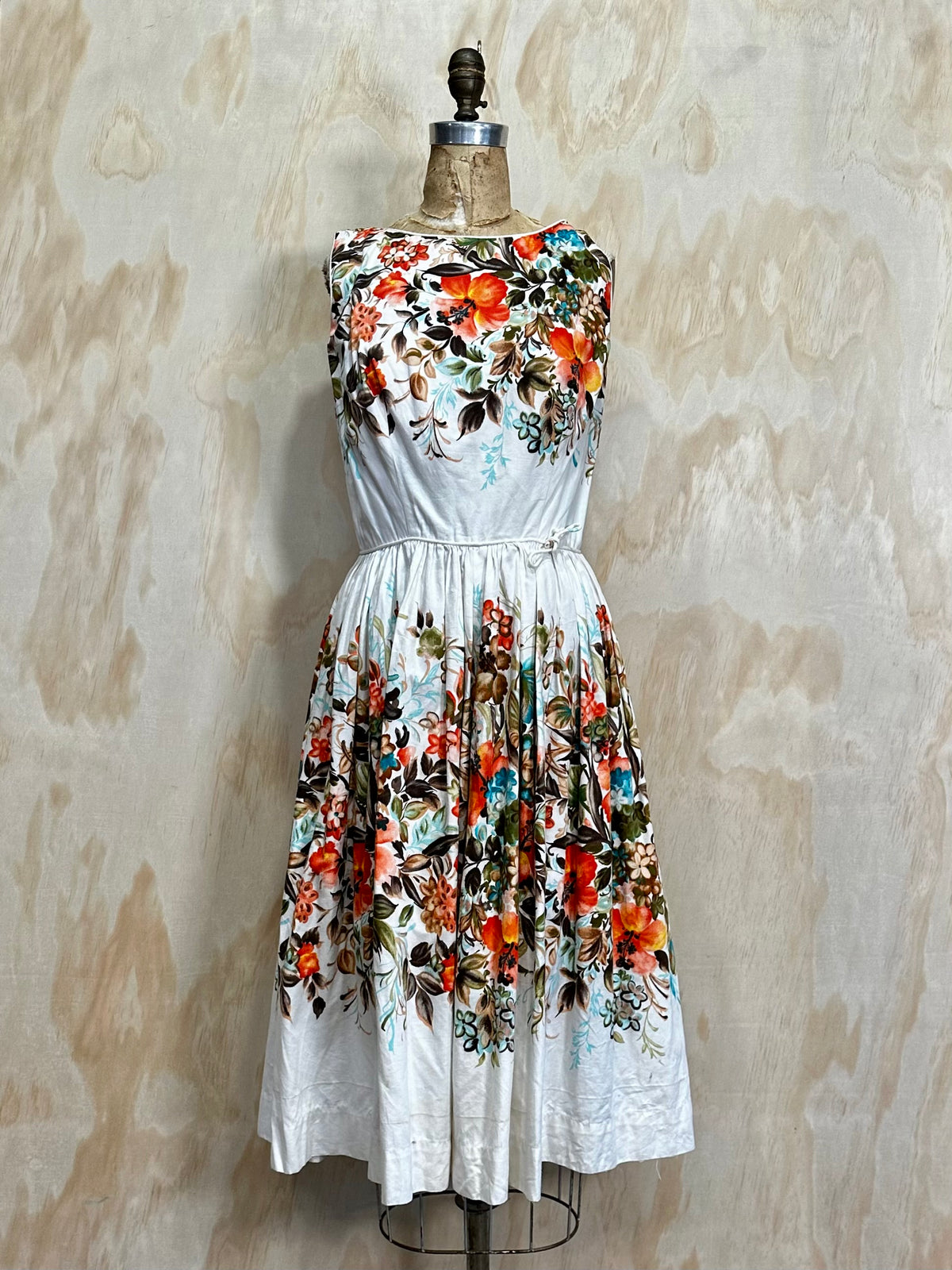 Vintage 50s Hawaiian Floral Dress • Vibrant Colours • Liberty House • Hawaiian made