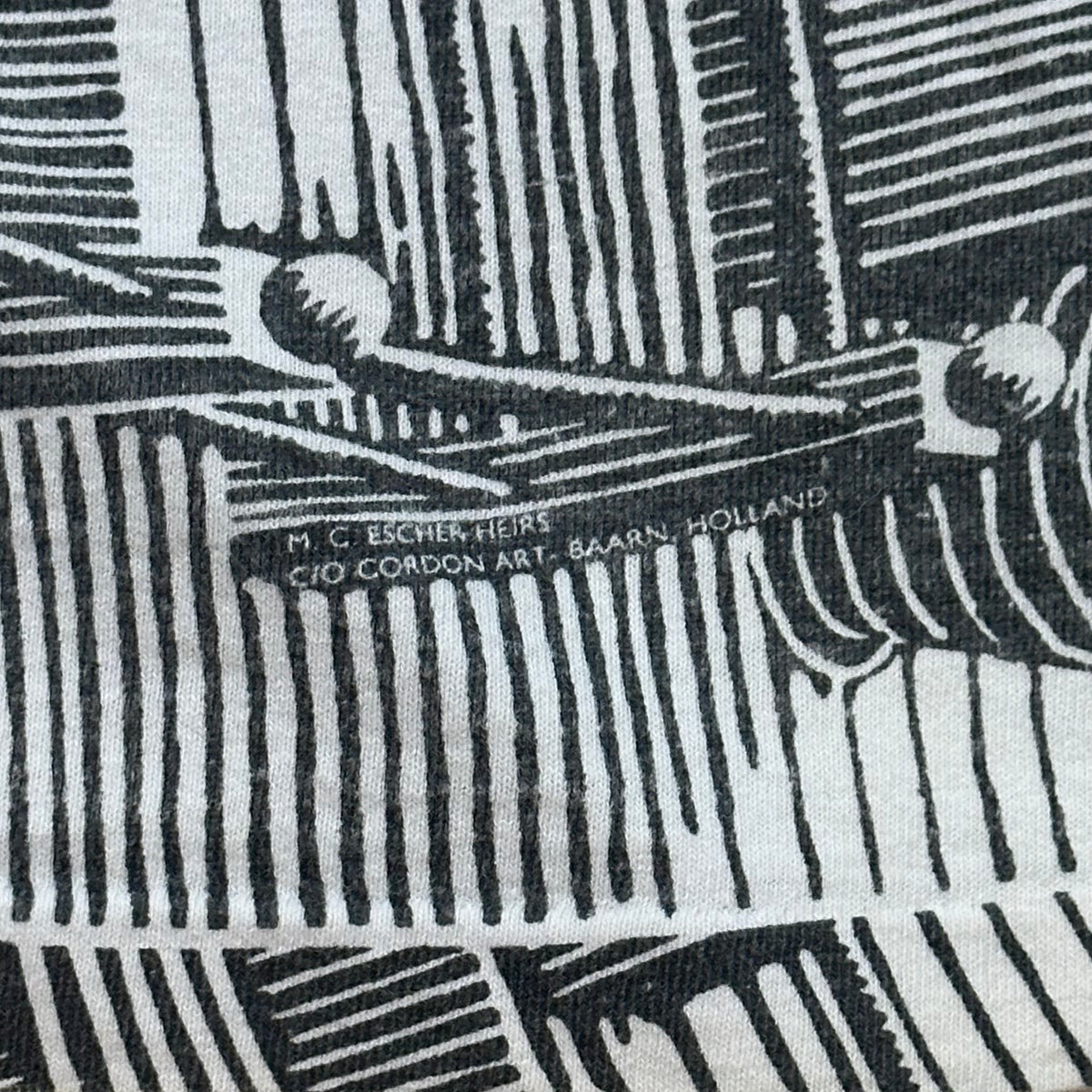 80’s Vintage Rare Original MC. Escher " Relativity 1953 " Lithograph Law Of Gravity All Over Printed Art