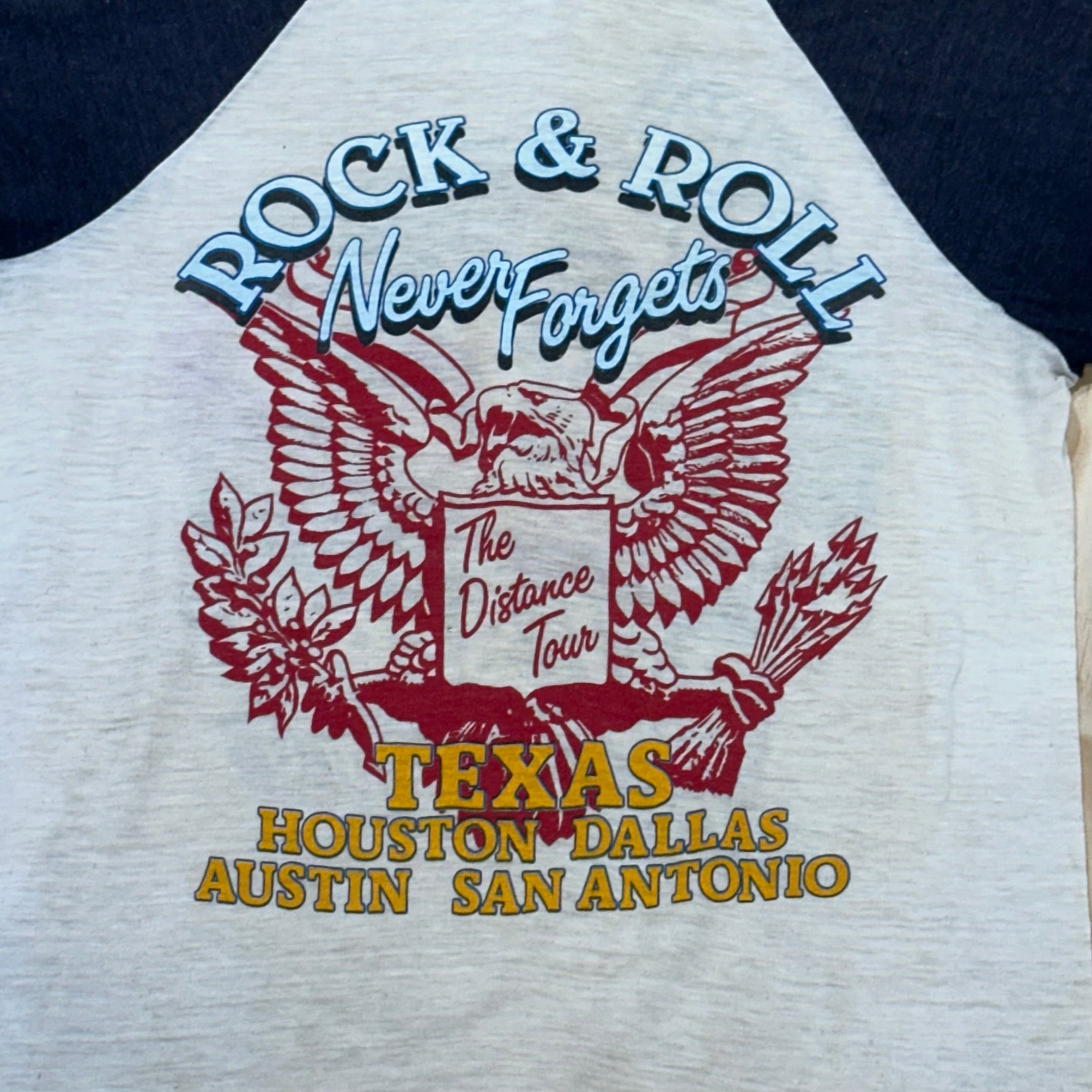 Vintage 1983 Bob Seger & The Silver Bullet Band tee Raglan T-Shirt The  Distance tour Rock n Roll Never Forgets