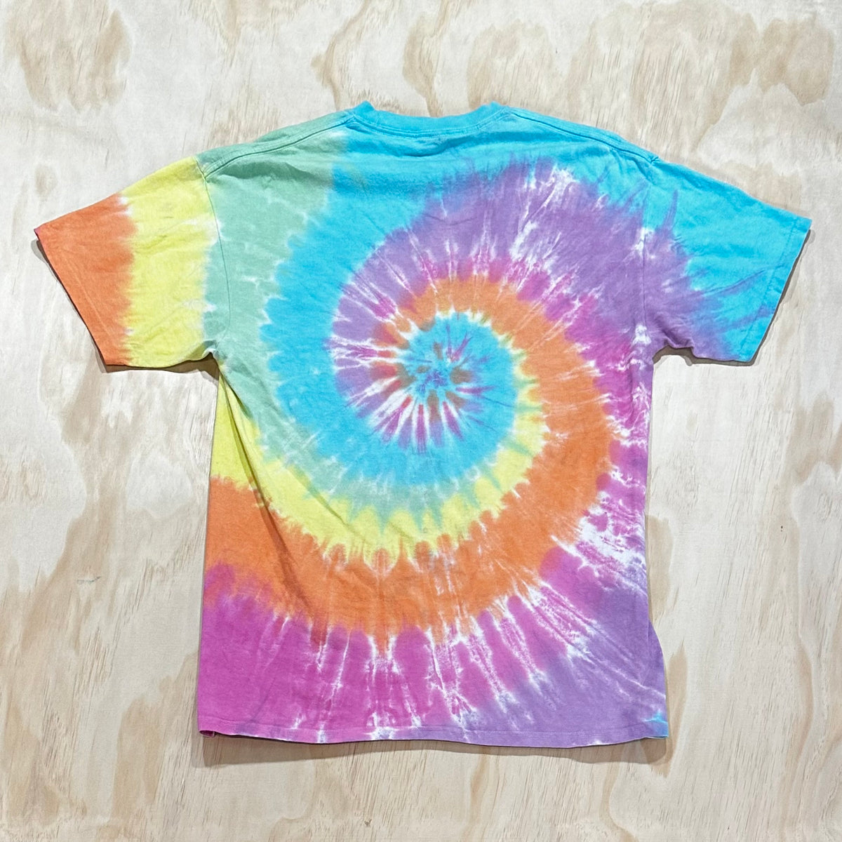 Vintage 90s Grateful Dead Liquid Blue T-Shirt Tie Dye Rainbow Dancing Bears 1995