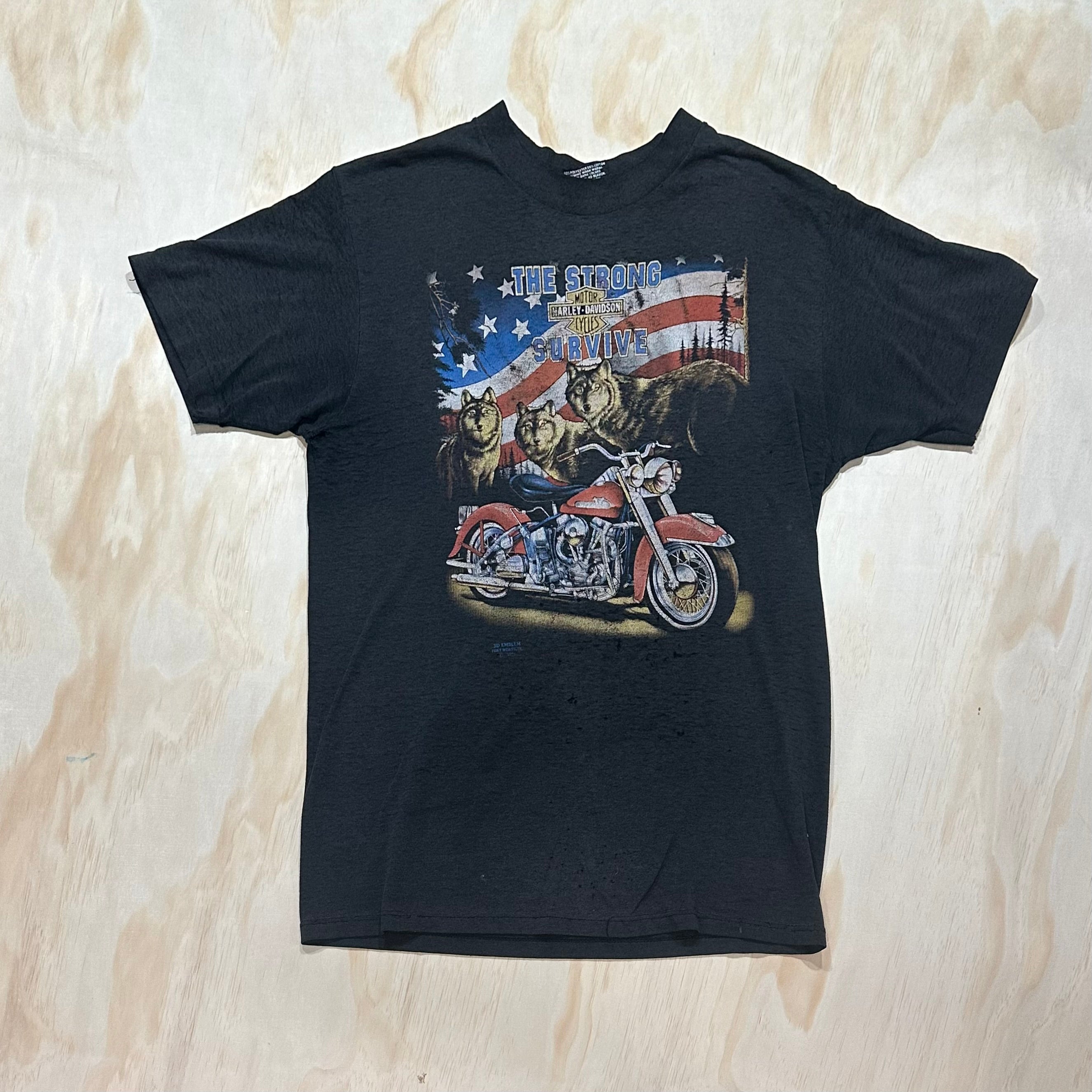 T*u様 ハーレーダビッドソン 80s Tシャツ　 3D EMBLEM アメリカ 80s USA製 3D EMBLEM HARLEY-DAVIDSON ハーレー ダビッドソン Tシャツ